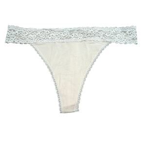 Maurices Simply Comfy Neutral Tan Lace Waistband Thong Plus Size 1X